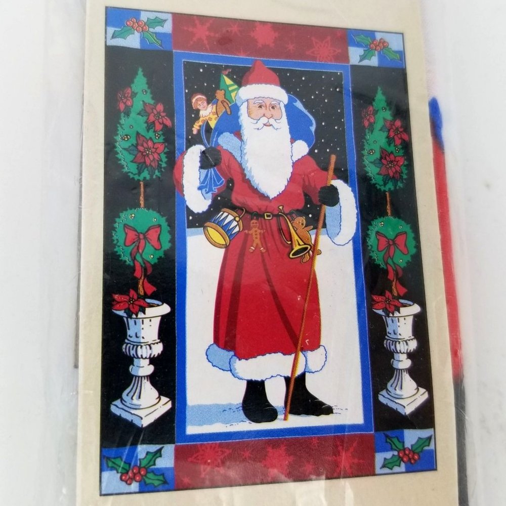 Meadow Creek Flag Old World Santa Double Sided Holiday Christmas Decor 28" x 40"
